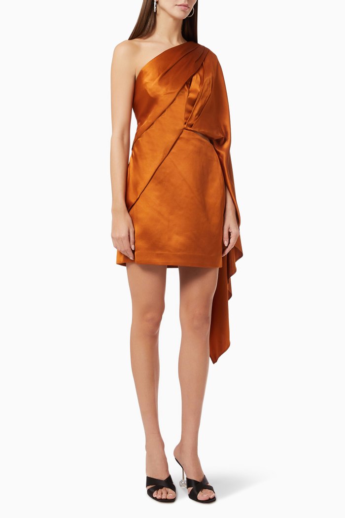 

Anne Asymmetric Dress, Brown