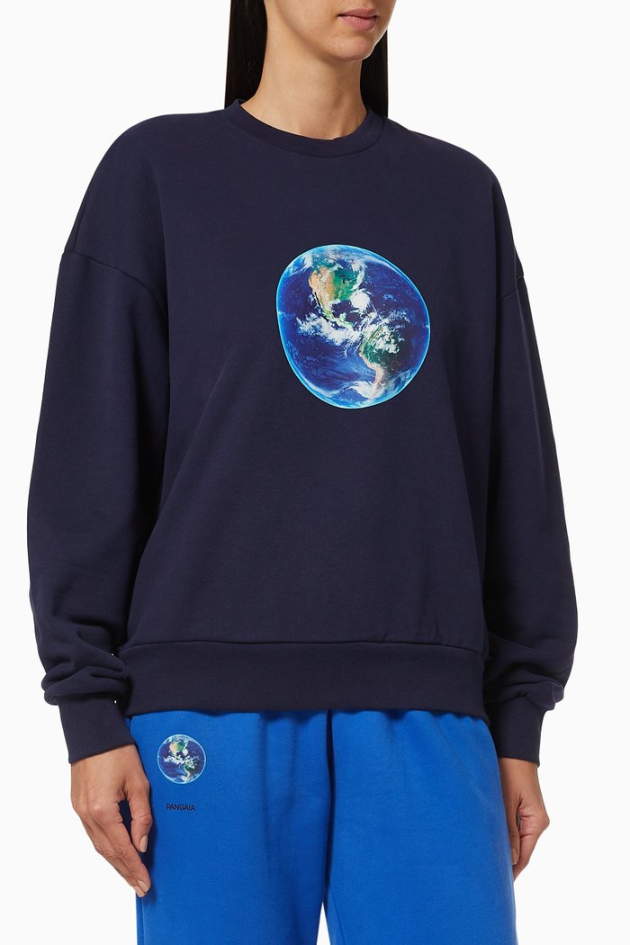 Organic Cotton Mother Earth Sweatshirt, Blue