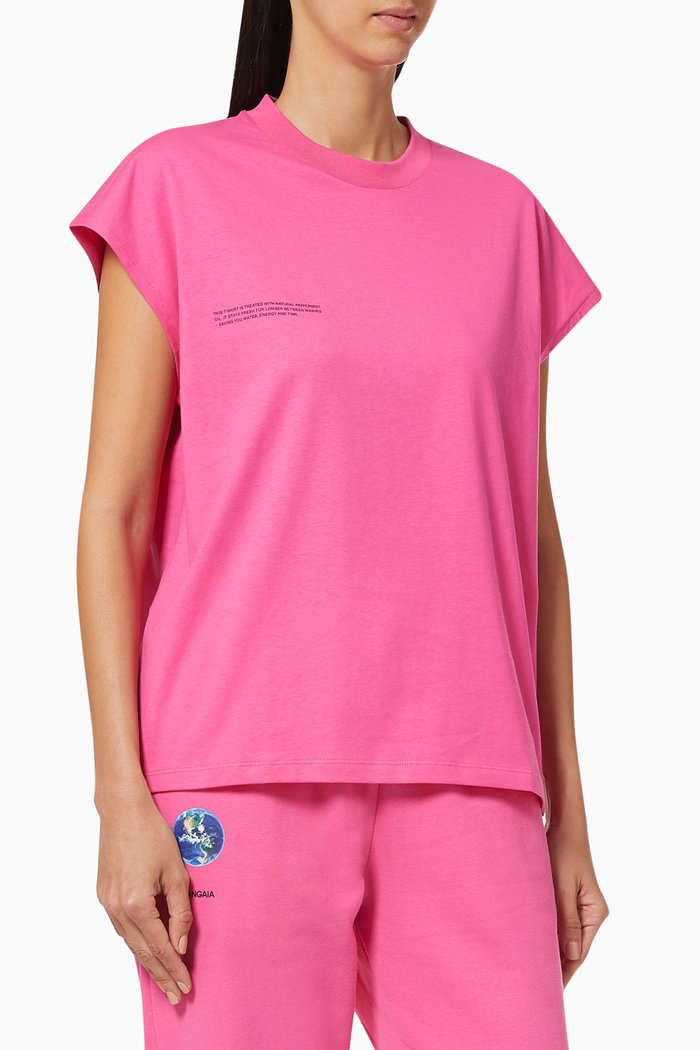 

PPRMINT™ Organic Cotton Cropped Shoulder T-shirt, Pink