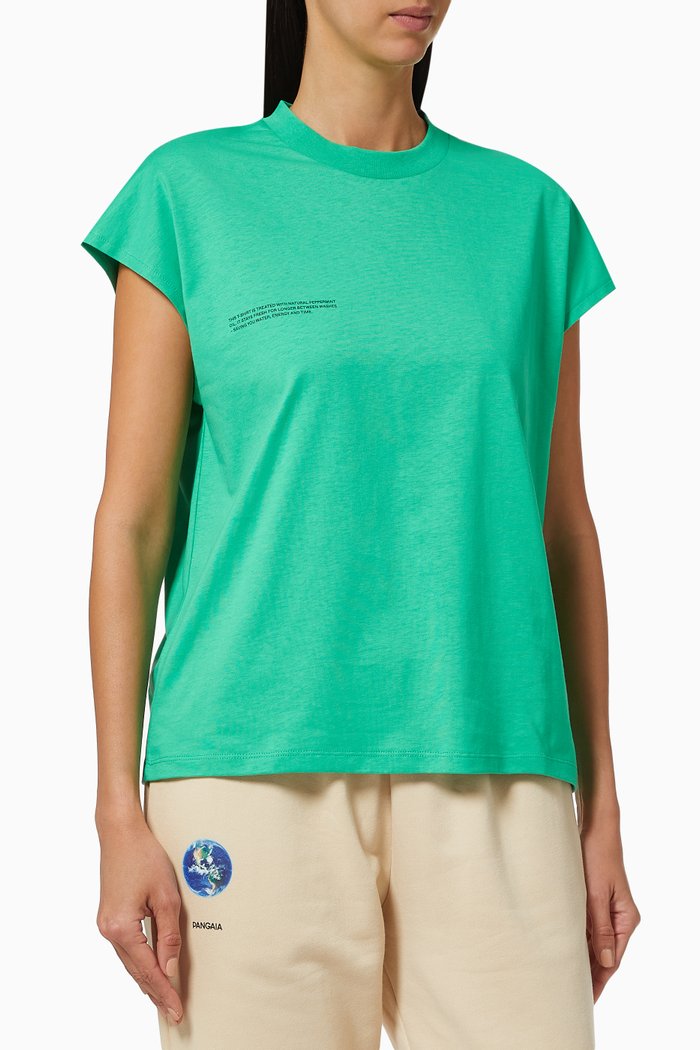 

PPRMINT™ Organic Cotton Cropped Shoulder T-shirt, Green