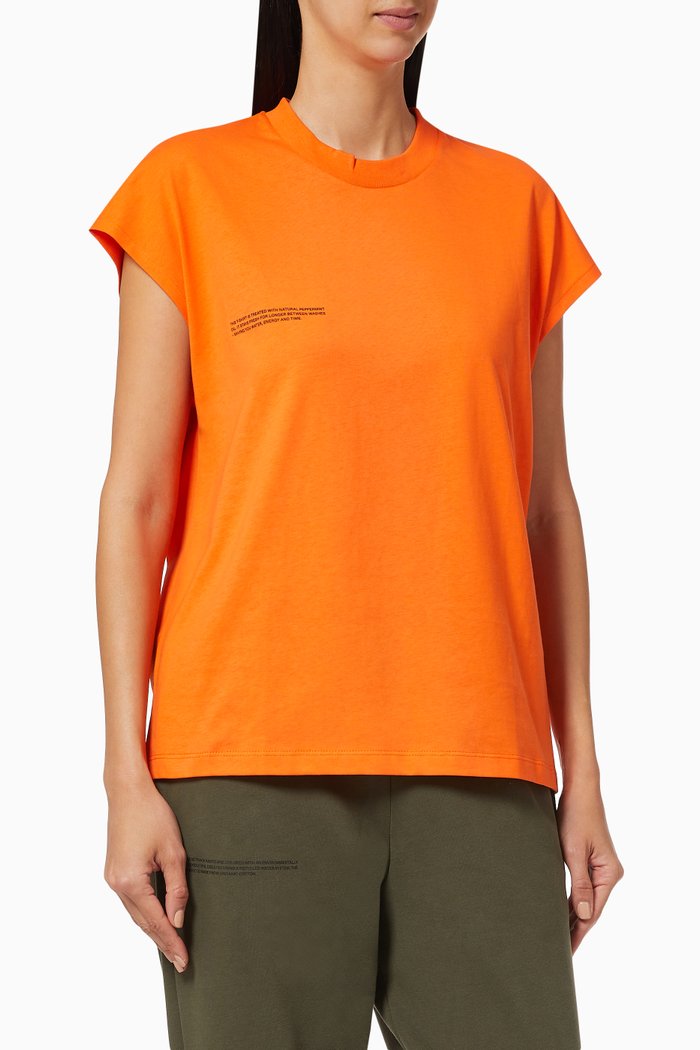 

PPRMINT™ Organic Cotton Cropped Shoulder T-shirt, Orange