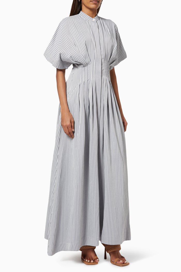 

Courageous Hearts Dress in Cotton, Blue