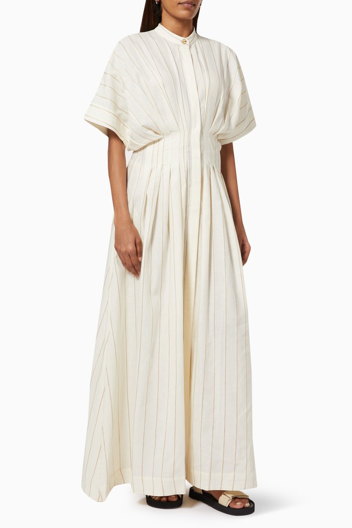 

Courageous Hearts Dress in Cotton, Neutral