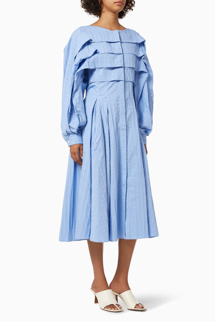

Grand Gestures Dress in Cotton, Blue