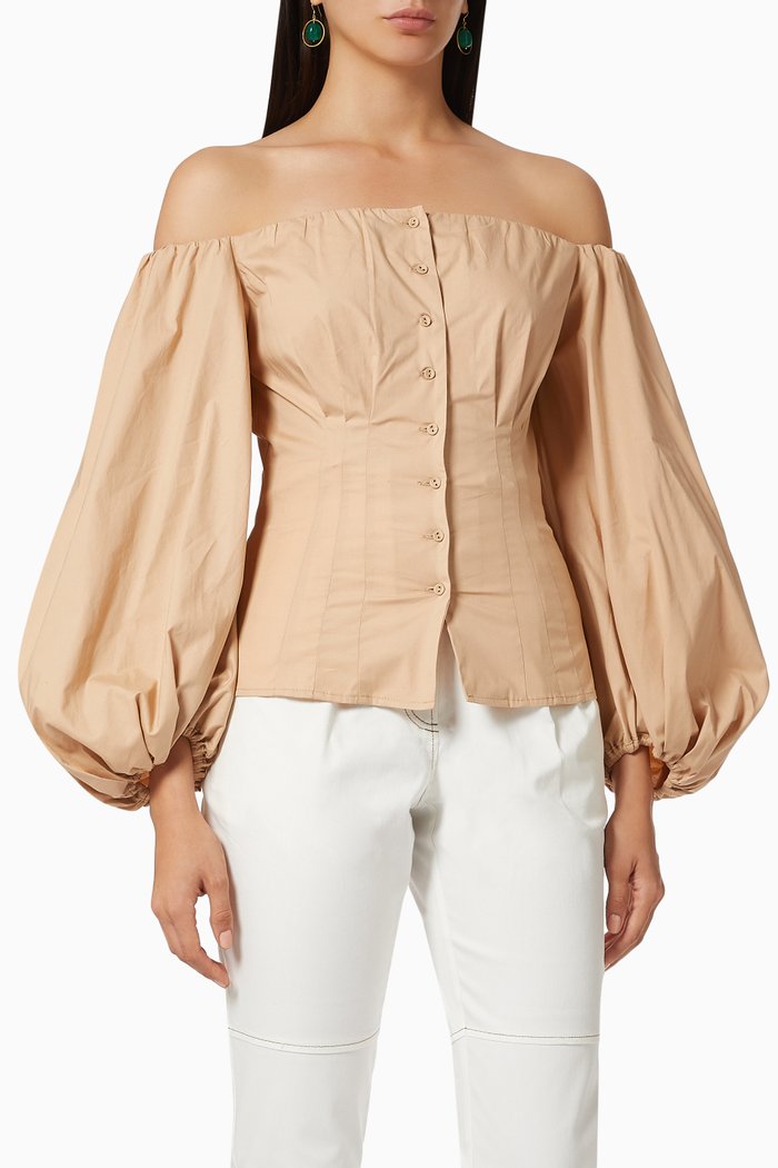 

Caspian Top in Cotton Poplin, Neutral