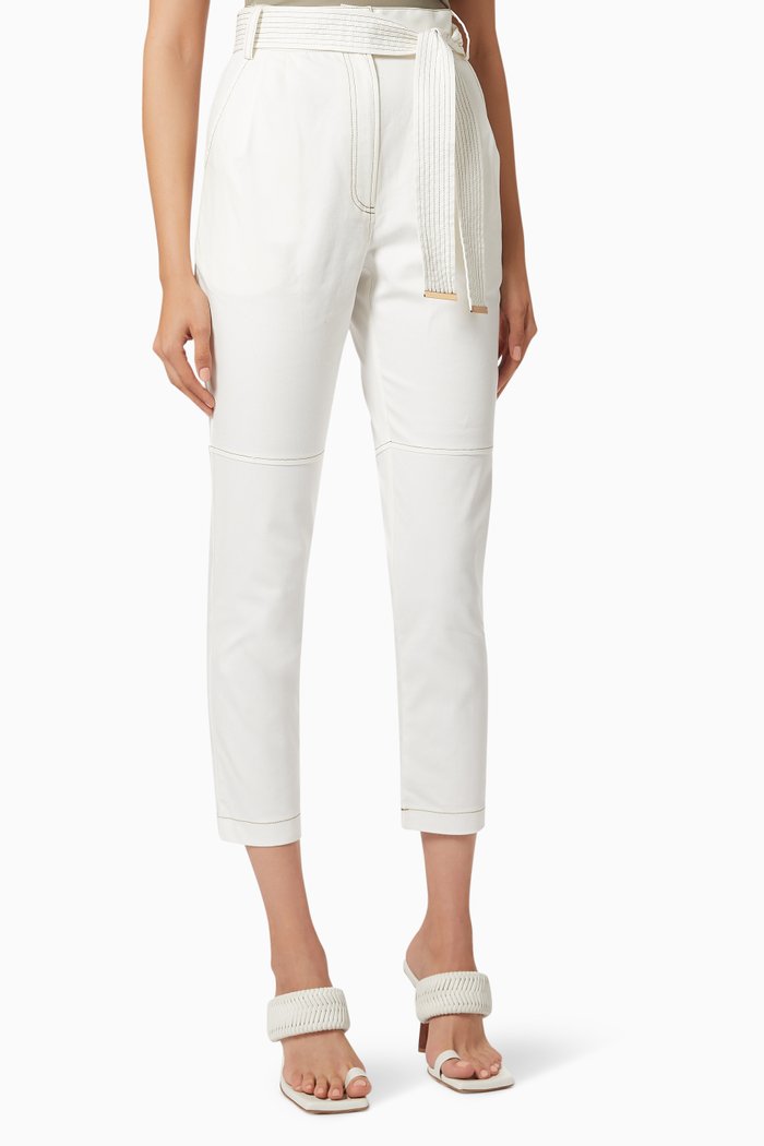 

Ayanna Pants in Stretch Twill Denim, White