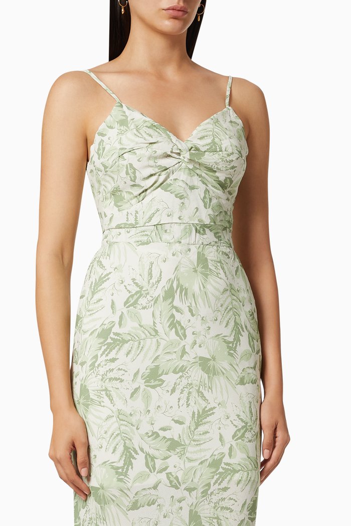 

Plantation Bodice in Pebbled Viscose, Green