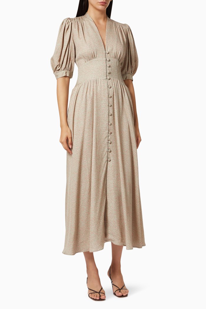

Prowess Midi Dress in Viscose Blend, Neutral