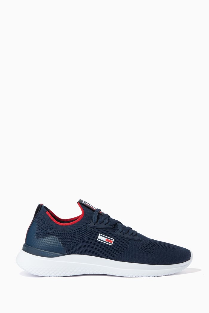 

Modern Runner Sneakers in Recycled Polyester, Blue