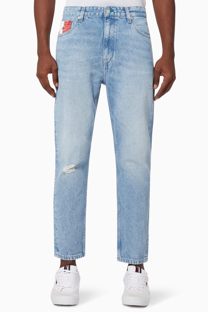 

Tapered Dad Jeans in Denim, Blue