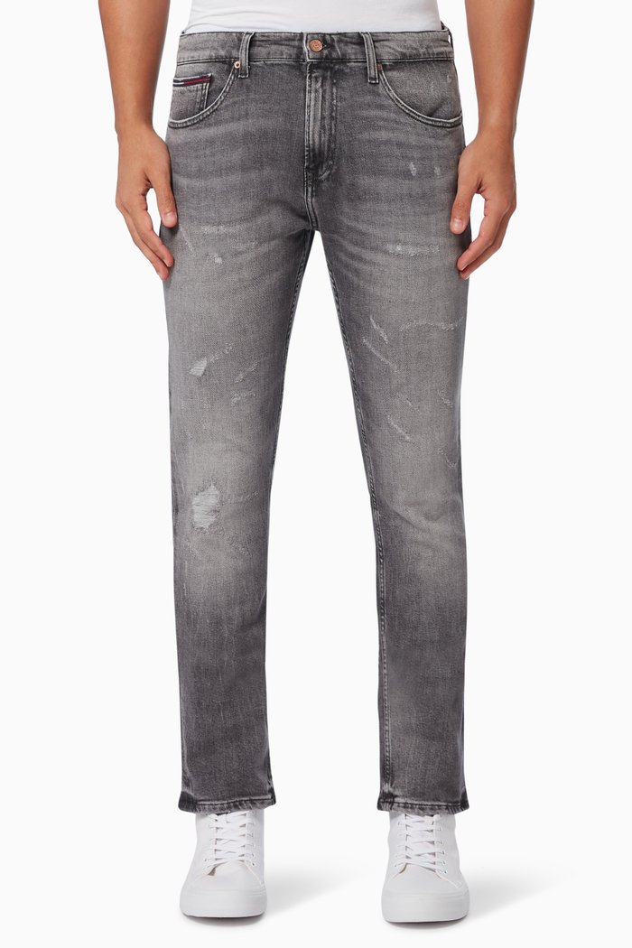 

Scanton Slim Distressed Jeans in Denim, Grey