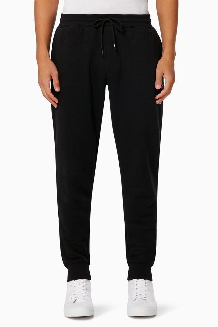 

Slim Sweatpants in Fleece, Black
