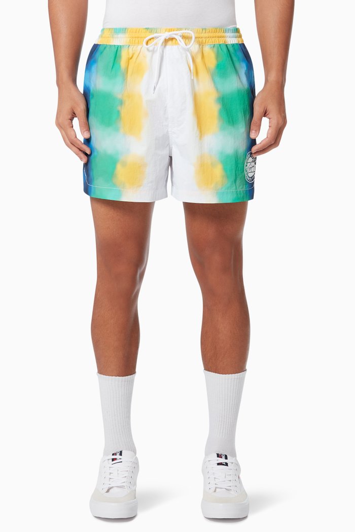 

Tie-Dye Runner Shorts in Recycled Nylon Blend, Multicolour