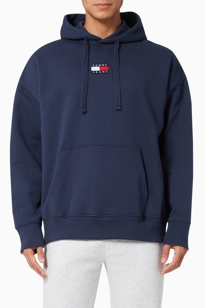 

Badge Hoodie in Fleece, Blue