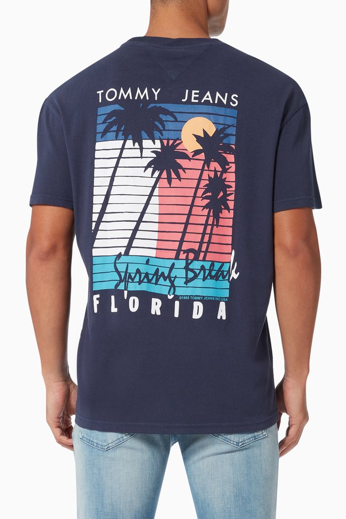

Back Graphic T-Shirt in Jersey, Blue