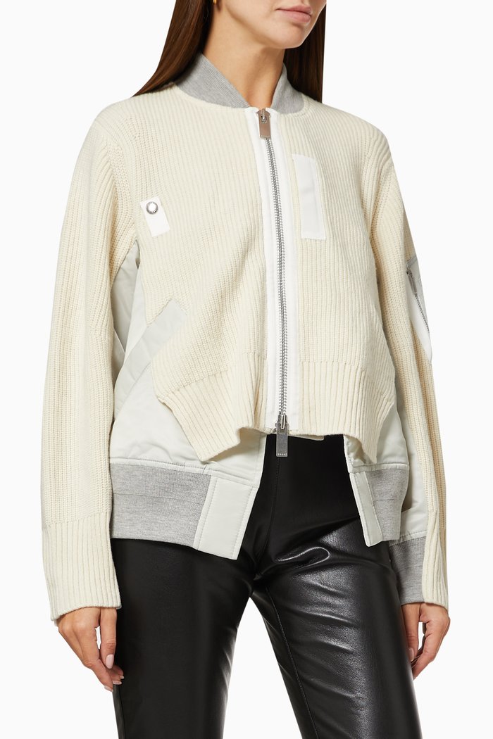

Blouson Jacket in Nylon Twill Mix, Neutral