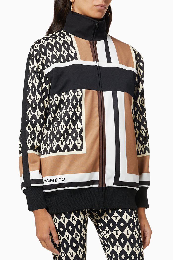 

Valentino Foulard Archive Sweatshirt in Cotton Knit, Black