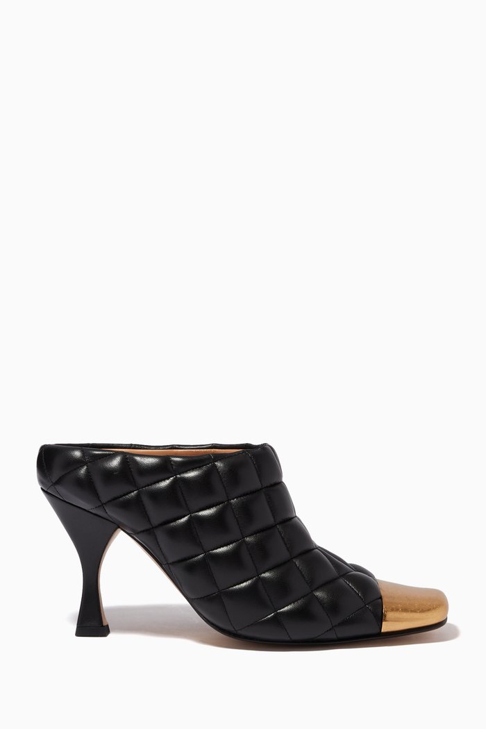 

Mules in Matelassé Nappa, Black
