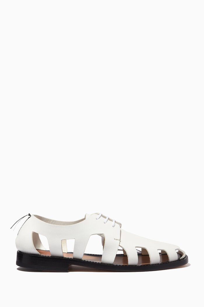 

Lace Ups in Calf Leather, White