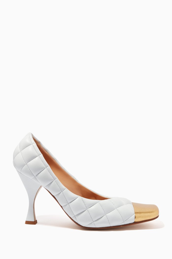

Pumps in Matelassé Nappa, White