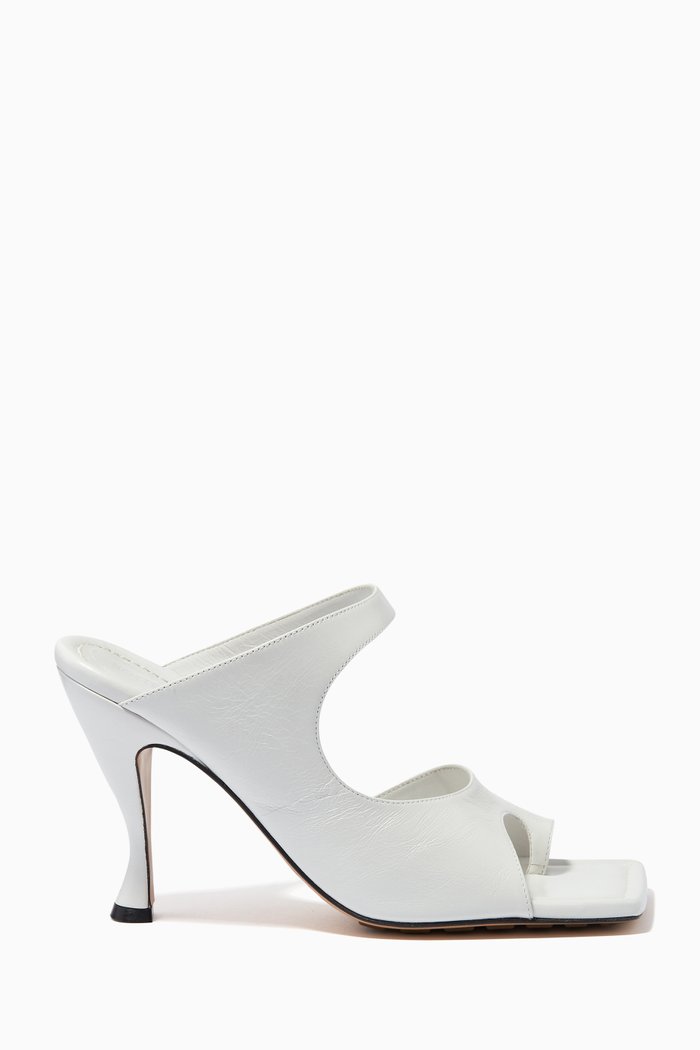 

Mule Sandals in Glossy Nappa, White