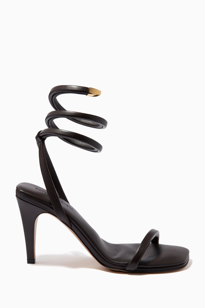

Spiral Sandals in Nappa, Brown