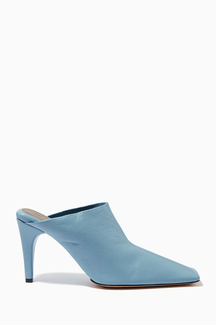 

Mules in Glossy Nappa, Blue