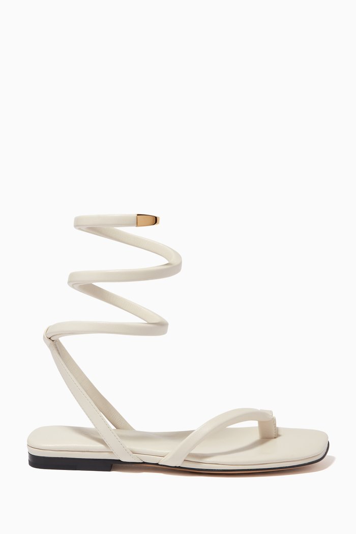 

Spiral Sandals in Nappa, Brown