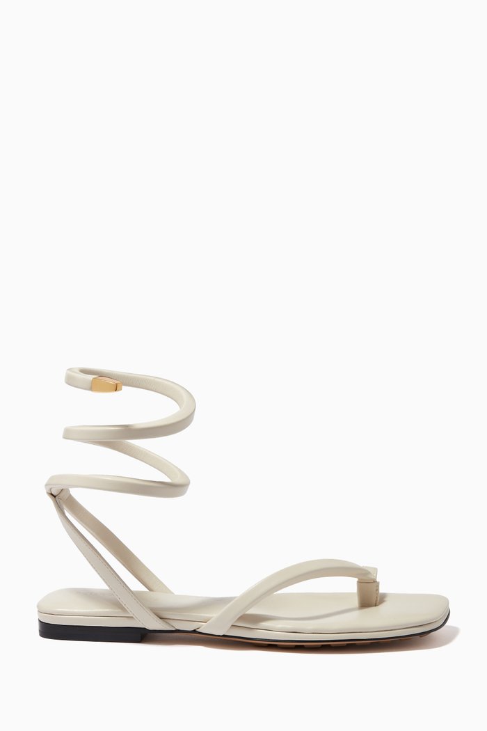 

Spiral Sandals in Nappa, Neutral
