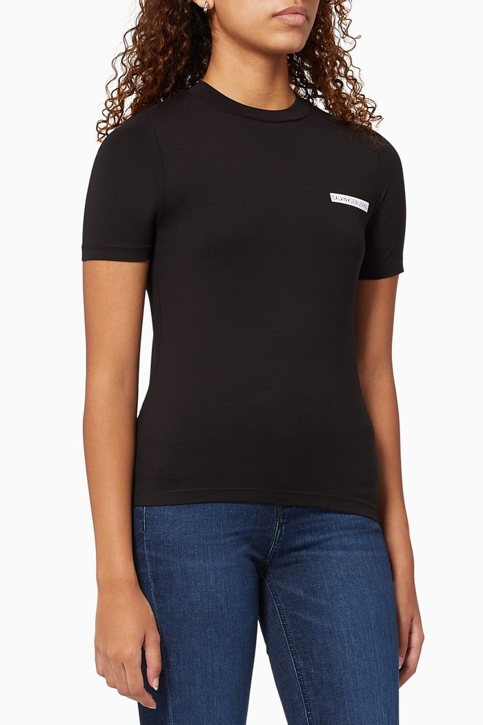 

Micro Flock Baby T-shirt in Jersey, Black