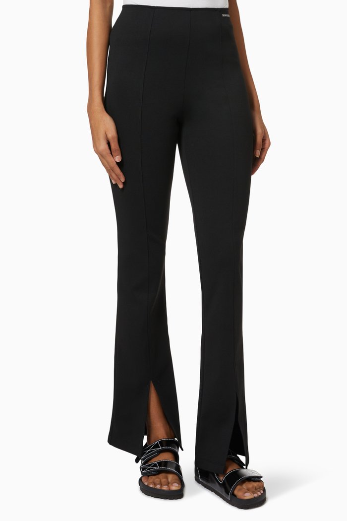 Slim Jogger Pants in Recycled Milano Jersey, Black
