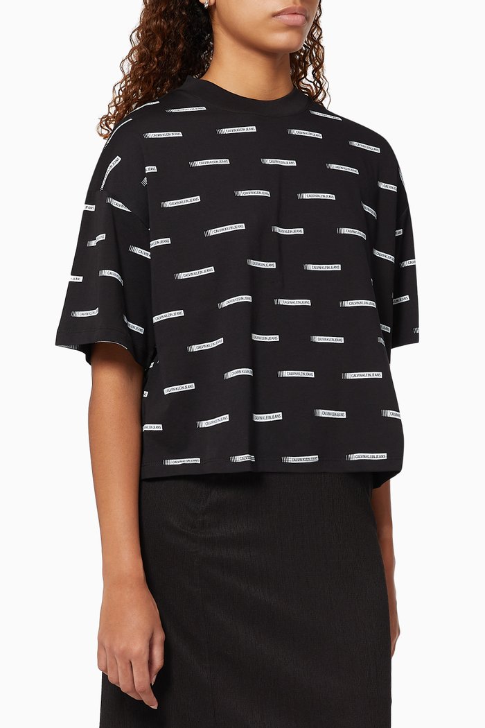 

Oversized Logo T-shirt in Organic Jersey, Black