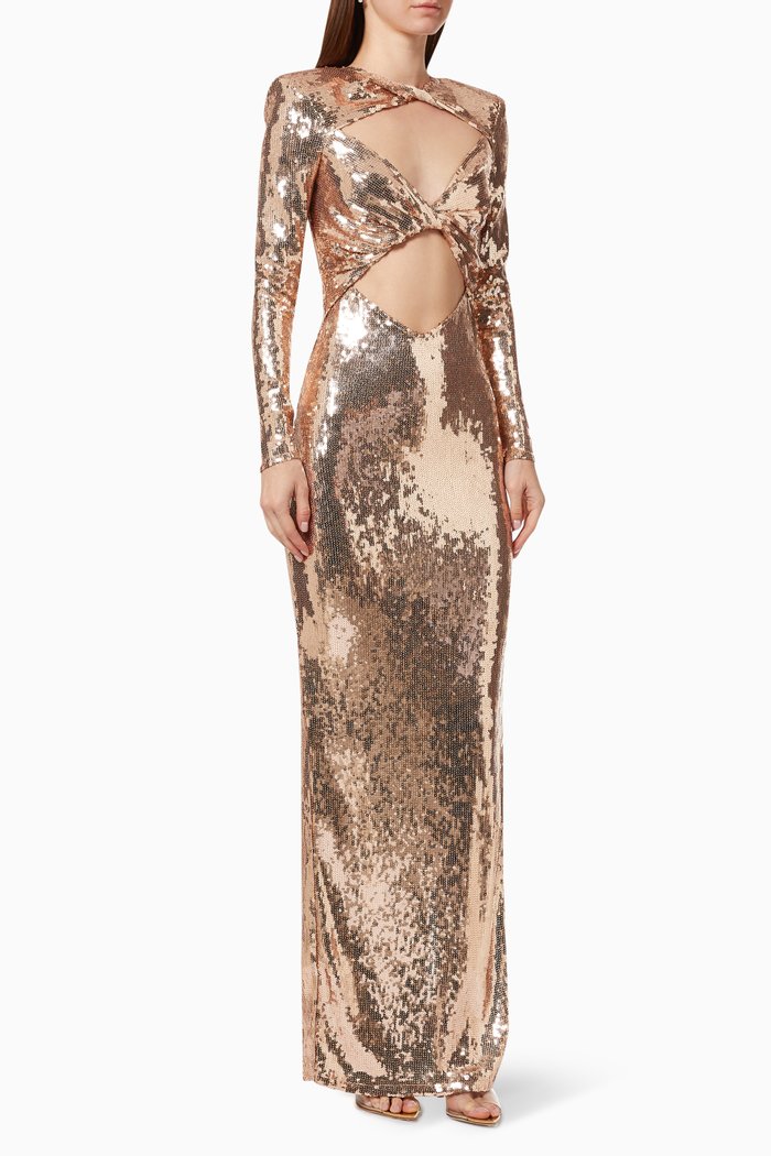 

Daphne Slit Maxi Dress, Gold