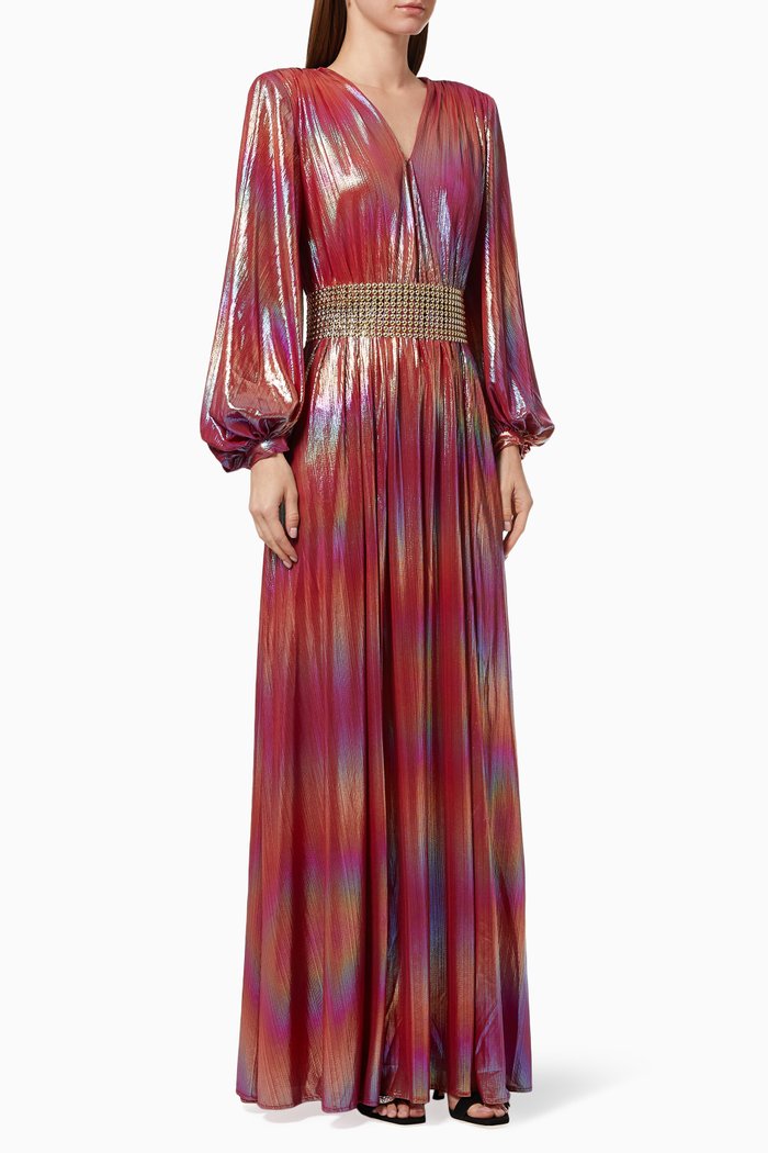 

Zoe Rose Gown with Belt, Red