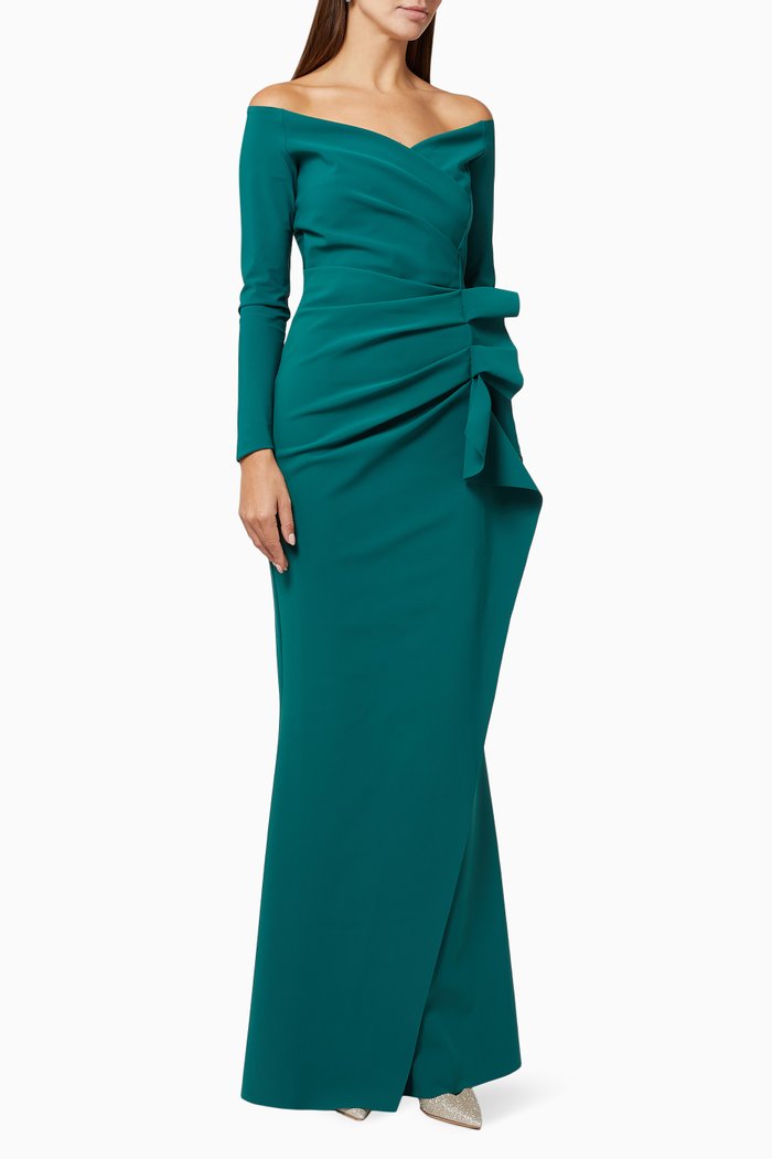 

Silveria Gown in Stretch Jersey, Green