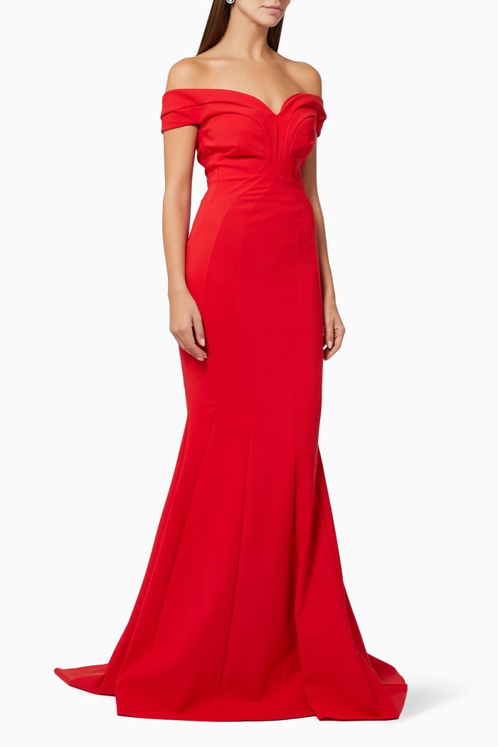 

Genny Gown in Stretch Jersey, Red
