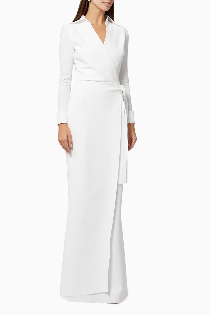 

Kamala Gown in Stretch Jersey, White