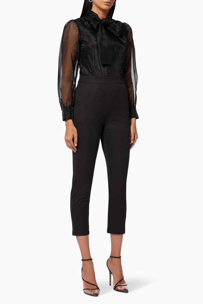

Georgia Jumpsuit in Mesh, Black