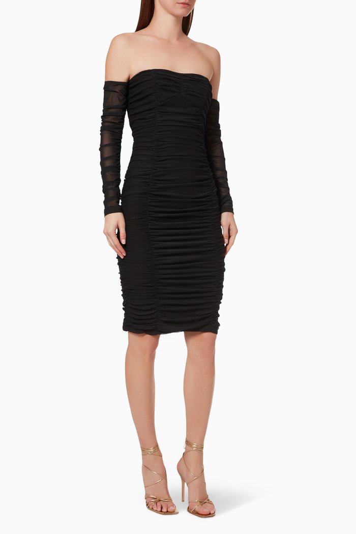 

Paula Ruched Dress, Black