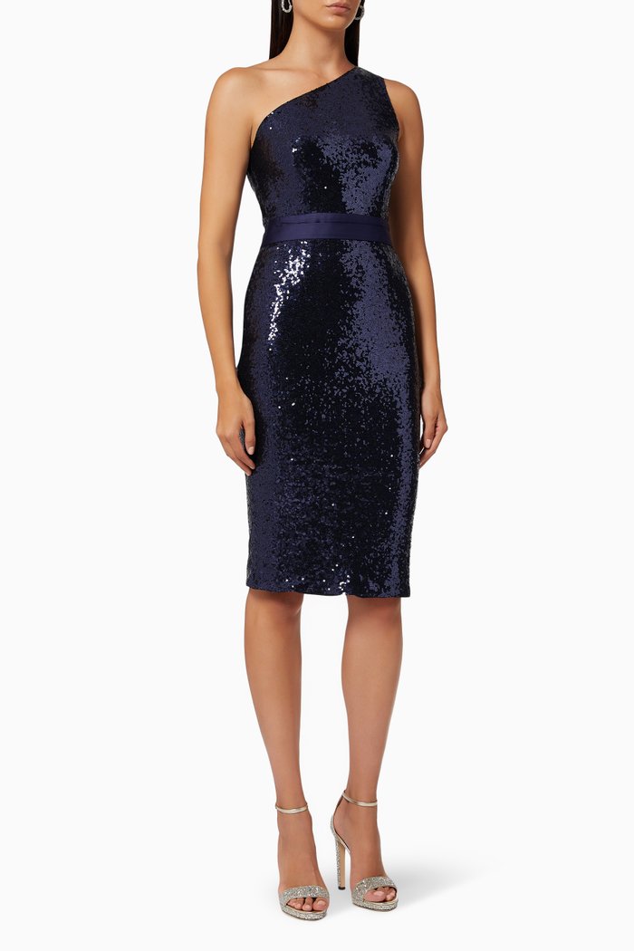 Allene Sequin Dress, Blue
