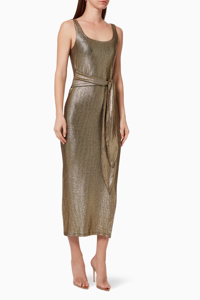 

Maddison Metallic Dress, Gold