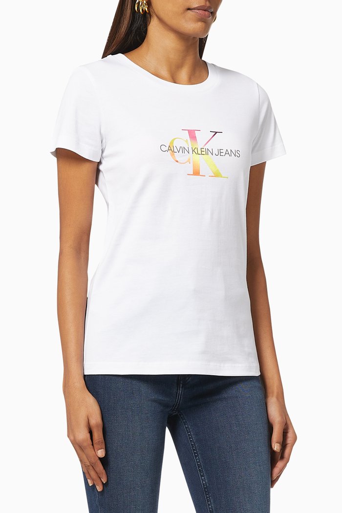 

Monogram T-shirt in Organic Cotton, White