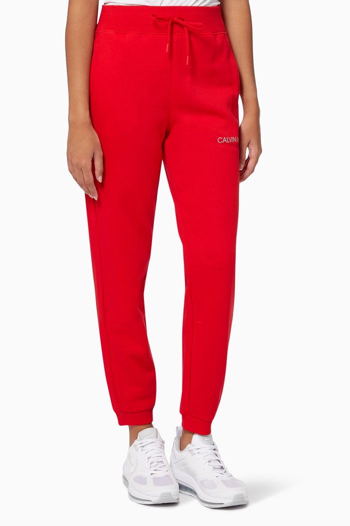 

Jogger Pants in Stretch Terry, Red