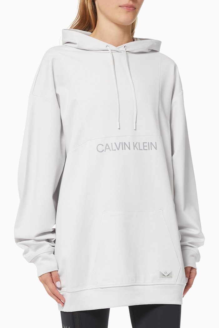 

Relaxed Comfort Stretch Hoodie in Roma Jersey, White