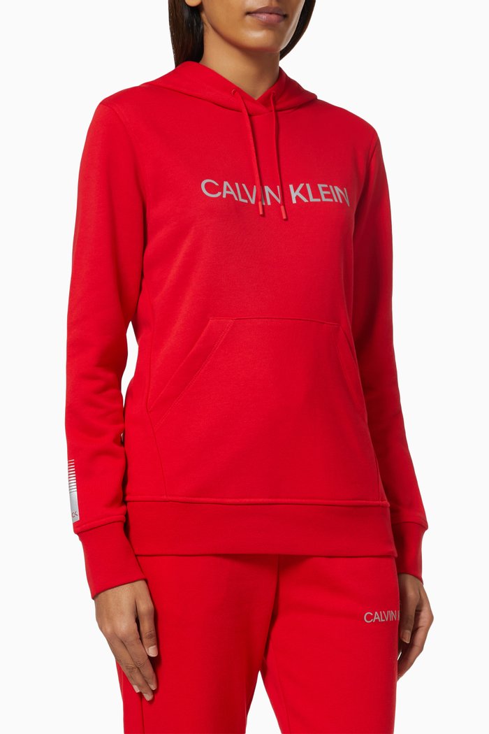 

Logo Hoodie in Terry, Red