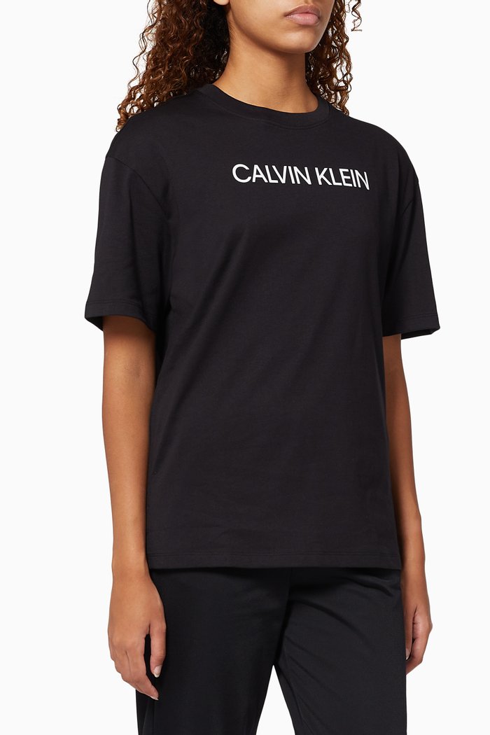 Logo Gym T-shirt in Blend Jersey, Black