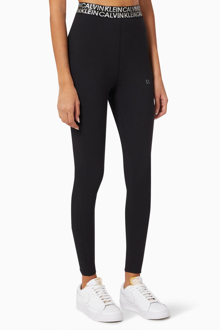 

Gym Leggings in Stretch Cotton, Black