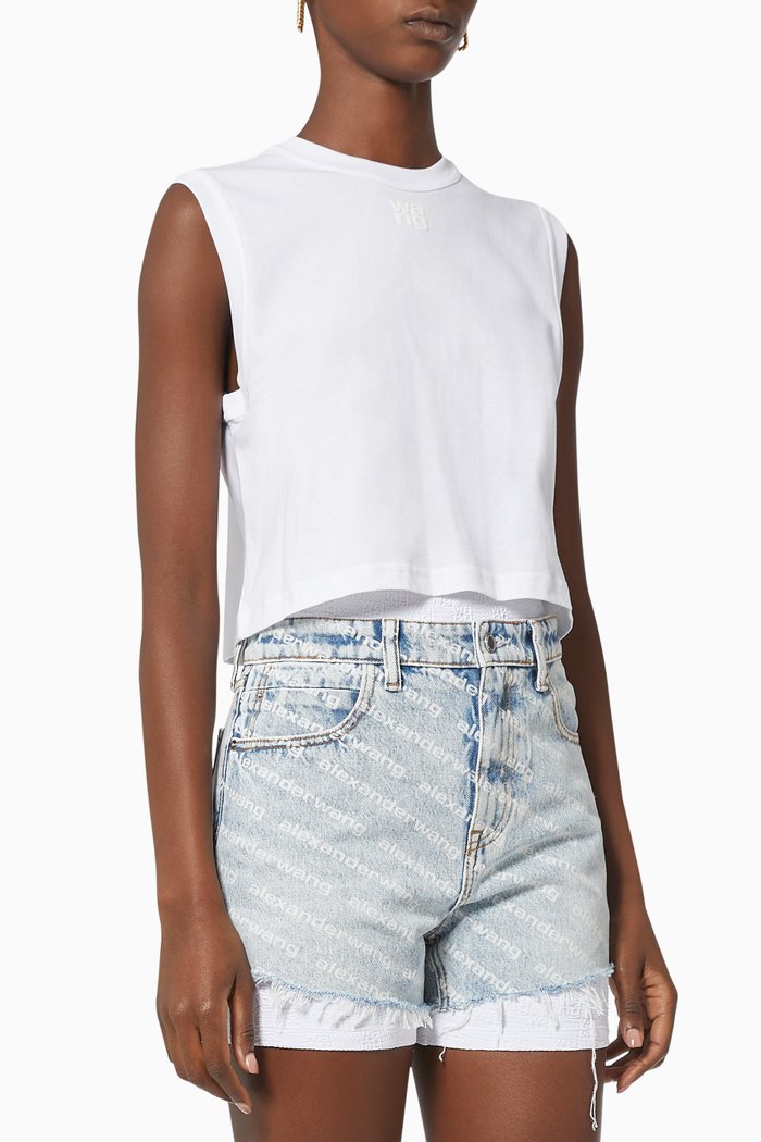 

Muscle T-shirt in Cotton, White