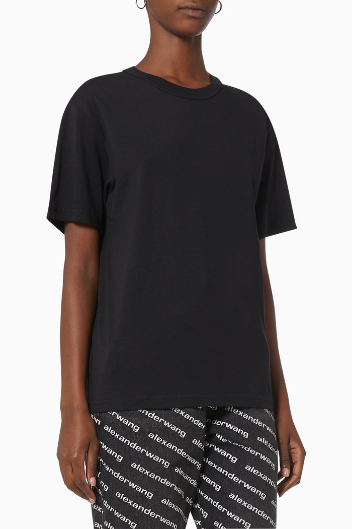 

Puff Logo T-shirt in Cotton Jersey, Black