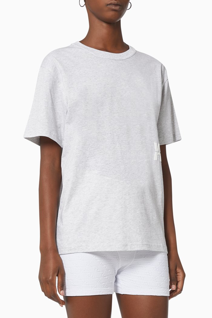 

Puff Logo T-shirt in Cotton Jersey, Grey